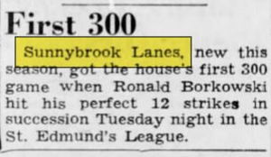 Sunnybrook Lanes (Sunnybrook Motel) - May 1963 Article (newer photo)